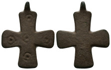 Bronze Weight 3.70 gram Diameter 31 mm BYZANTINE EMPIRE.Cross.(8th-10th century).Ae. Sold as seen.