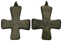 Bronze Weight 2.49 gram Diameter 28 mm BYZANTINE EMPIRE.Cross.(8th-10th century).Ae. Sold as seen.