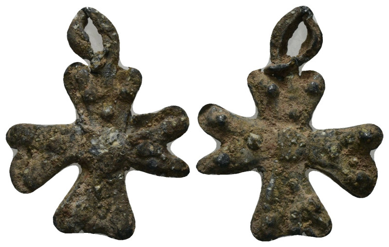 Bronze Weight 3.75 gram Diameter 27 mm BYZANTINE EMPIRE.Cross.(8th-10th century)...