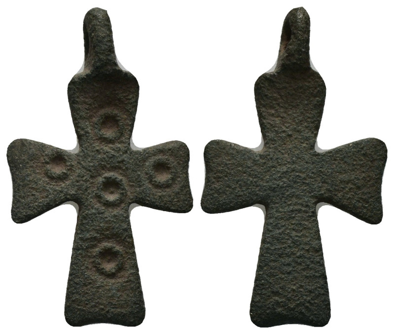 Bronze Weight 3.83 gram Diameter 32 mm BYZANTINE EMPIRE.Cross.(8th-10th century)...