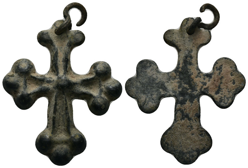 Bronze Weight 12.01 gram Diameter 43 mm BYZANTINE EMPIRE.Cross.(8th-10th century...