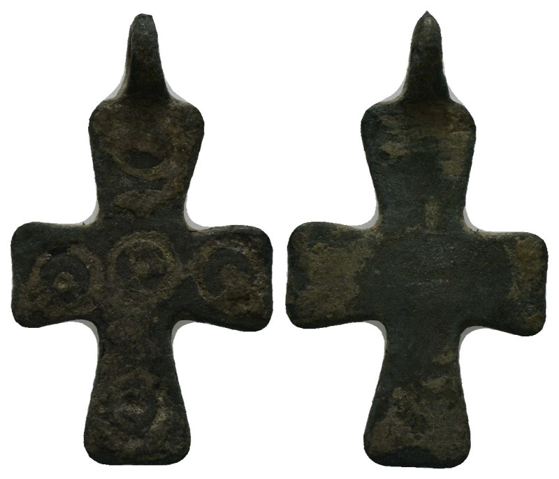 Bronze Weight 1.61 gram Diameter 27 mm BYZANTINE EMPIRE.Cross.(8th-10th century)...