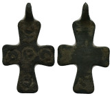 Bronze Weight 1.61 gram Diameter 27 mm BYZANTINE EMPIRE.Cross.(8th-10th century).Ae. Sold as seen.