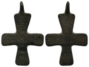 Bronze Weight 1.97 gram Diameter 32 mm BYZANTINE EMPIRE.Cross.(8th-10th century).Ae. Sold as seen.