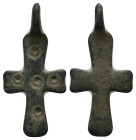 Bronze Weight 2.19 gram Diameter 29 mm BYZANTINE EMPIRE.Cross.(8th-10th century).Ae. Sold as seen.