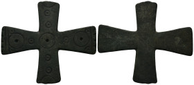 Bronze Weight 25.29 gram Diameter 60 mm BYZANTINE EMPIRE.Cross.(8th-10th century).Ae. Sold as seen.