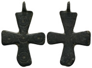 Bronze Weight 3.44 gram Diameter 34 mm BYZANTINE EMPIRE.Cross.(8th-10th century).Ae. Sold as seen.