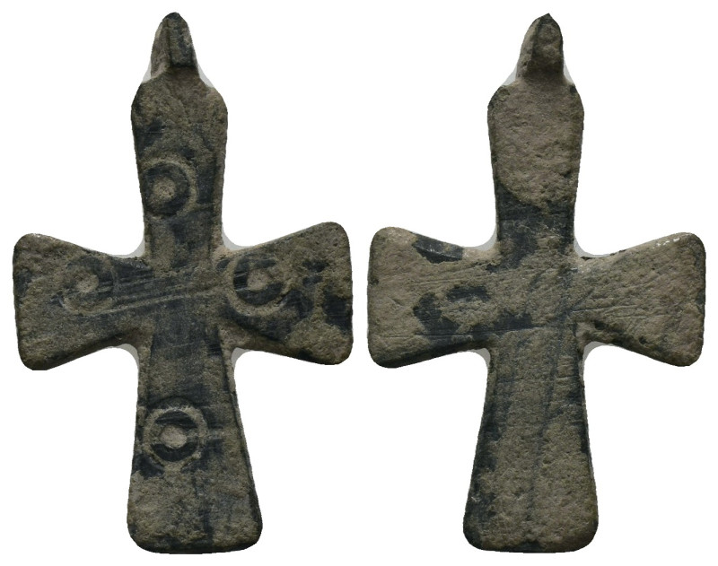 Bronze Weight 1.63 gram Diameter 28 mm BYZANTINE EMPIRE.Cross.(8th-10th century)...