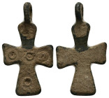 Bronze Weight 2.76 gram Diameter 29 mm BYZANTINE EMPIRE.Cross.(8th-10th century).Ae. Sold as seen.