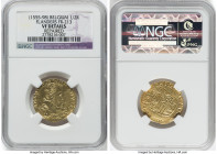 Flanders. Philip II of Spain gold 1/2 Real d'Or ND (1555-1598) VF Details (Repaired) NGC, Bruges mint, Fr-213, Delm-520. HID09801242017 © 2023 Heritag...