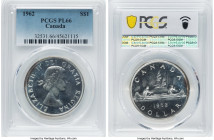 Elizabeth II 4-Piece Lot of Certified Prooflike Dollars 1962 PL66 PCGS, Royal Canadian mint, KM54. HID09801242017 © 2023 Heritage Auctions | All Right...