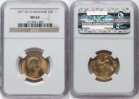 Christian IX gold 20 Kroner 1877 (h)-CS MS63 NGC, Copenhagen mint, KM791.1, Fr-295. HID09801242017 © 2023 Heritage Auctions | All Rights Reserved