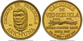 Republic gold "Arichuna" Medallic 20 Bolivares 1957 MS65 NGC, KM-XMB94. HID09801242017 © 2023 Heritage Auctions | All Rights Reserved