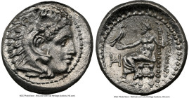 MACEDONIAN KINGDOM. Alexander III the Great (336-323 BC). AR drachm (16mm, 4.19 gm, 11h). NGC Choice AU 5/5 - 2/5. Lifetime issue of Miletus, ca. 325-...
