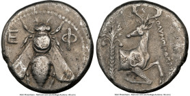 IONIA. Ephesus. Ca. 4th century BC. AR tetradrachm (23mm, 14.87 gm, 12h). NGC VF 5/5 - 3/5, light marks. Ca. 350-340 BC. Olympiodorus, magistrate. E-Φ...