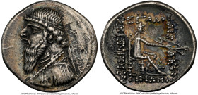 PARTHIAN KINGDOM. Mithradates II (ca. 121-91 BC). AR drachm (20mm, 11h). NGC XF, marks. Rhagae or Ecbatana, ca. 109-96/5 BC. Diademed, draped bust of ...