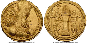 SASANIAN KINGDOM. Shahpur (Sabuhr) I the Great (AD 240-272). AV dinar (21mm, 7.37 gm, 2h). NGC Choice AU 5/5 - 4/5. Mint I ("Ctesiphon"), Phase 2, ca....