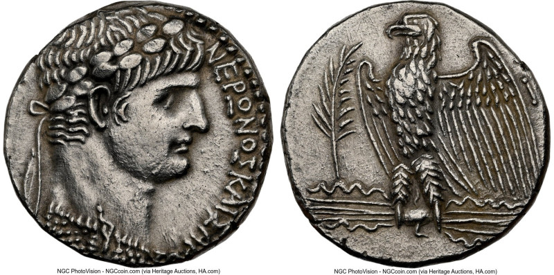SYRIA. Antioch. Nero (AD 54-68). AR tetradrachm (25mm, 15.58 gm, 12h). NGC Choic...