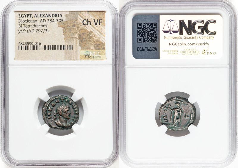 EGYPT. Alexandria. Diocletian (AD 284-305). BI tetradrachm (18mm, 1h). NGC Choic...