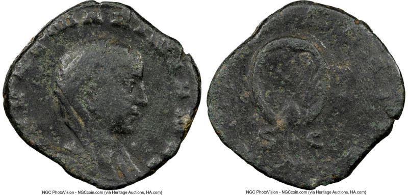 Diva Mariniana (after AD 253). AE sestertius (28mm, 6h). NGC Fine. Rome, ca. AD ...