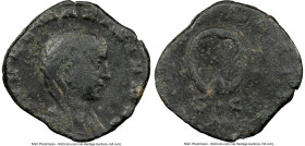 Diva Mariniana (after AD 253). AE sestertius (28mm, 6h). NGC Fine. Rome, ca. AD 256. DIVAE MARINIANAE, veiled, diademed, draped bust of Diva Mariniana...