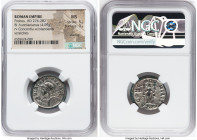 Probus (AD 276-282). BI antoninianus (22mm, 4.09 gm, 12h). NGC MS 5/5 - 3/5, Silvering, scratches. Ticinum, 1st officina, 9th emission, AD 281. VIRTVS...