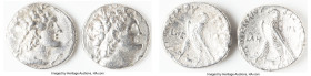 ANCIENT LOTS. Greek. Ptolemaic Kingdom. Lot of two (2) AR tetradrachms. Fine, polished. Two Ptolemaic AR tetradrachms, different types. Total of two (...