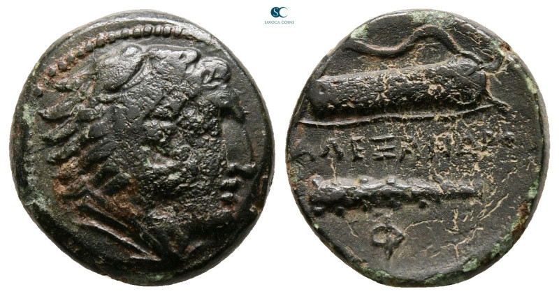 Kings of Macedon. Uncertain mint. Alexander III "the Great" 336-323 BC. 
Bronze...