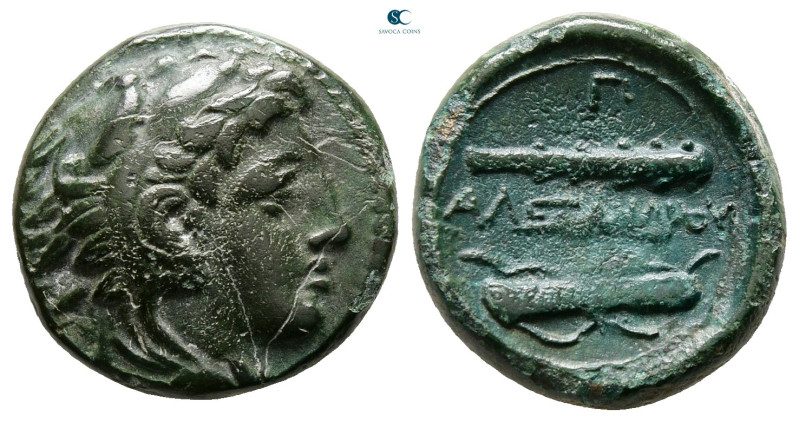 Kings of Macedon. Uncertain mint. Alexander III "the Great" 336-323 BC. 
Bronze...