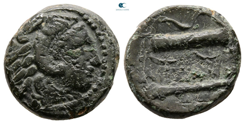 Kings of Macedon. Uncertain mint. Alexander III "the Great" 336-323 BC. 
Bronze...