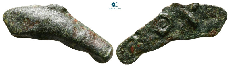Scythia. Olbia circa 437-410 BC. 
Cast dolphin Æ

26 mm, 1,79 g



Very F...