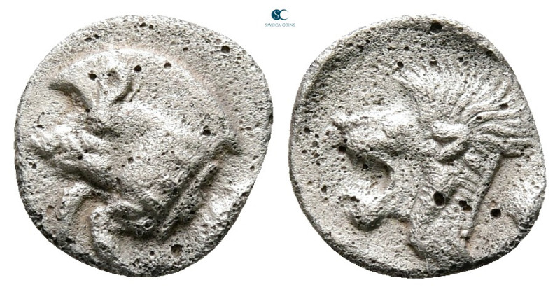 Mysia. Kyzikos circa 525-475 BC. 
Obol AR

11 mm, 0,69 g



Very Fine