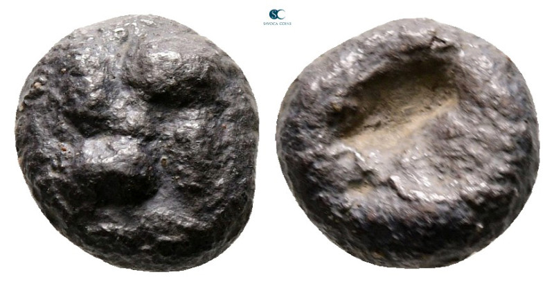 Ionia. Uncertain mint circa 625-600 BC. 
Diobol AR

10 mm, 1,22 g



Very...