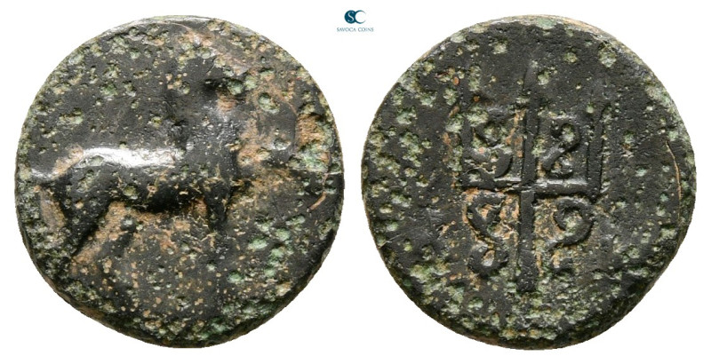 Caria. Mylasa circa 210-30 BC. 
Bronze Æ

13 mm, 1,56 g



Fine
