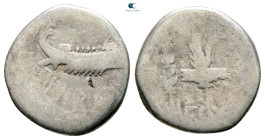 Mark Antony 32-31 BC. Military mint moving with M.Antony. Denarius AR