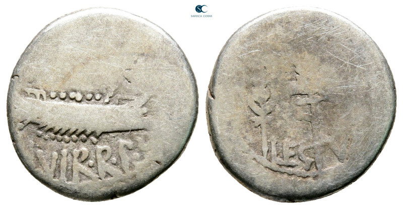 Mark Antony 32-31 BC. Military mint moving with M.Antony
Denarius AR

17 mm, ...