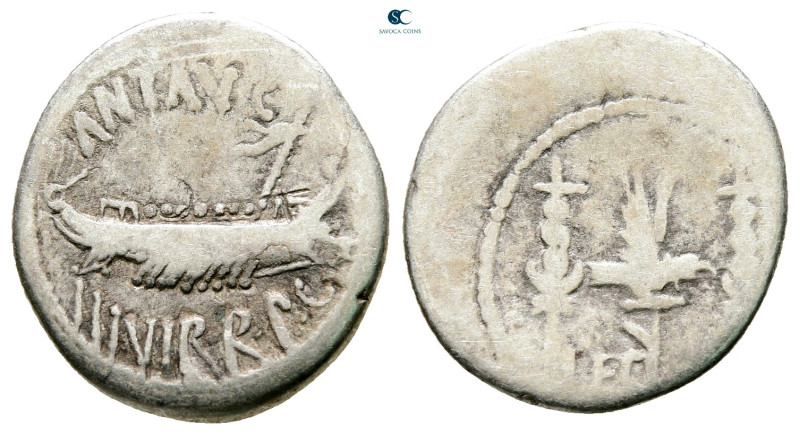Mark Antony 32-31 BC. Military mint moving with M.Antony
Denarius AR

19 mm, ...