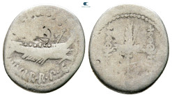 Mark Antony 32-31 BC. Military mint moving with M.Antony. Denarius AR
