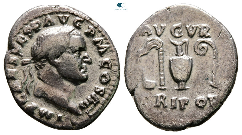 Vespasian AD 69-79. Rome
Denarius AR

20 mm, 2,50 g



Very Fine