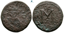 Heraclius with Heraclius Constantine AD 610-641. Seleucia Isauriae. Follis or 40 Nummi Æ