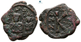 Heraclius with Heraclius Constantine AD 610-641. Seleucia Isauriae. Half Follis or 20 Nummi Æ