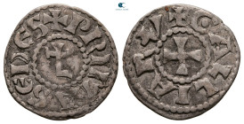 France. Archbishopric of Lyon  AD 1100-1200. Denier AR
