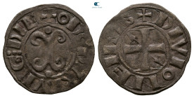 France. Bourgogne. Eudes III AD 1193-1218. With ticket of Seaby.. Denier AR
