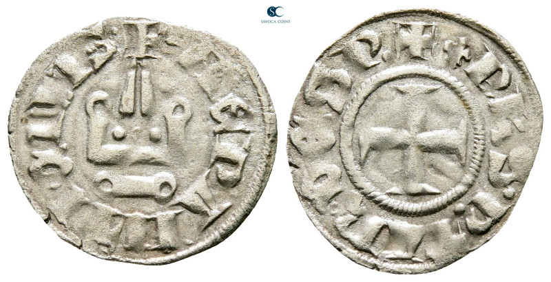 Crusaders, Principality of Achea. Philippe de Taranto AD 1307-1313. 
Denier Tou...