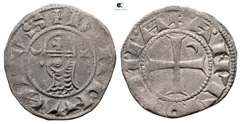 Principality of Antioch. Bohemond III AD 1163-1201. 
Denier BI

17 mm, 0,91 g...