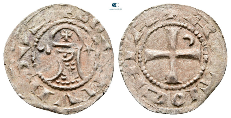 Principality of Antioch. Antioch. Bohemond III AD 1163-1201. 
Denier AR

18 m...