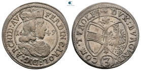 Austria. Hall. Ferdinand Charles Archduke AD 1632-1662. 3 Kreuzer AR 1649