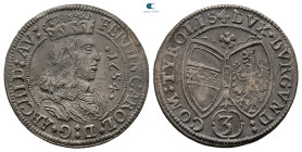 Austria. Hall. Ferdinand Charles Archduke AD 1632-1662. 3 Kreuzer AR 1654