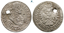 Austria. Leopold I of Habsburg AD 1657-1705. 3 Kreuzer AR