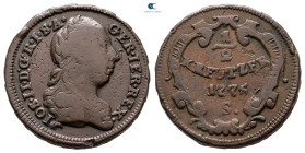 Austria. Schmöllnitz (Hungary). Joseph II AD 1765-1790. 1/2 Kreuzer CU 1775